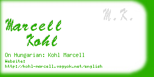 marcell kohl business card